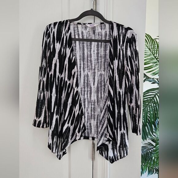 TanJay Black and White Cardigan Sweater - Picture 1 of 5